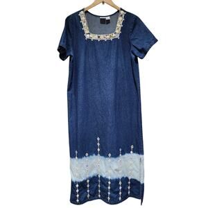 Vintage Dress Denim Embellished